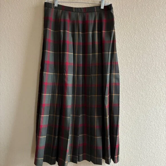 Pendleton 100% Virgin Wool Pleated Skirt – Size 12 - Picture 1 of 3